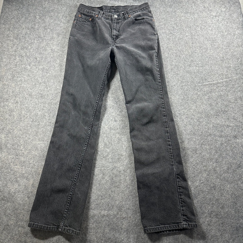 Vtg‎ Levi's 517 Boot Cut Jeans Women 9 JR (27x31) Black Made in USA Slim Fit